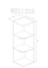 Wall 12" - Natural Shaker 12 Inch Wall Shelf Cabinet - ZCBuildingSupply